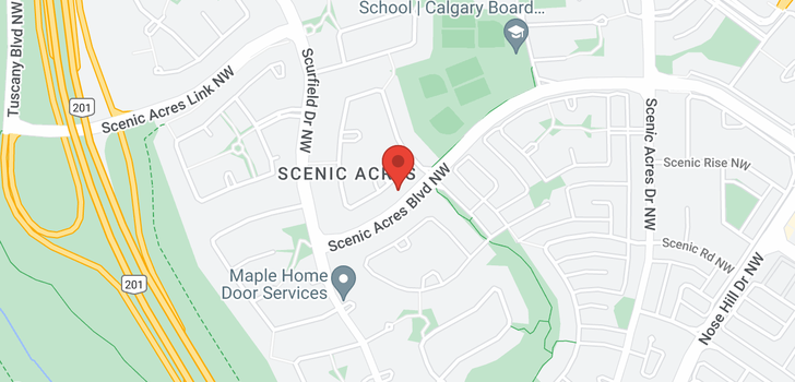 map of 220 Scenic Hill Close NW